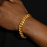18K Gold Cuban Link Bracelet (9mm, 10mm, 12mm)