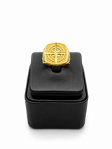 18K Gold Compass Ring