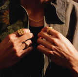 18K Gold Compass Ring