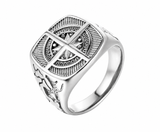 Sterling Silver Compass Ring
