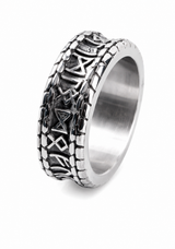 Sterling Silver Encrypted Vintage Ring