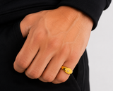 18K Gold Pinkie Diamond Signet Ring