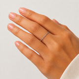 Woman's Sterling Silver 1mm Band Ring