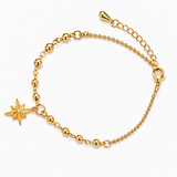 18k Gold Chrome Star Bracelet