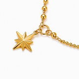 18k Gold Chrome Star Bracelet