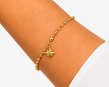 18k Gold Chrome Star Bracelet