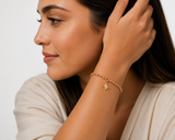 18k Gold Chrome Star Bracelet