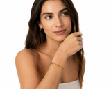 18k Gold Roman Numeral Lux Bangle Bracelet