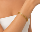 18k Gold Roman Numeral Lux Bangle Bracelet