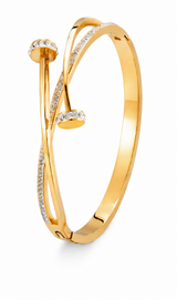 18k Gold Nail Paris Bangle Bracelet