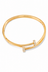 18k Gold Nail Paris Bangle Bracelet