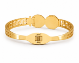18k Gold Medusa Diamond Woman's Bangle Bracelet