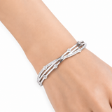 Sterling Silver Diamond Elegant Bracelet