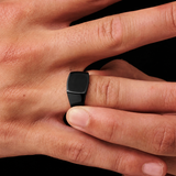 Titanium Square Signet Ring