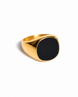 18K Gold Black Onyx Roulette Ring