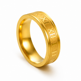 18K gold Roman Numeral Ring