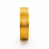 18K gold Roman Numeral Ring