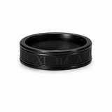Titanium Roman Numeral Ring
