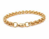 18k Gold Twirl Link Bracelet