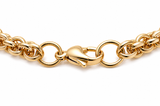 18k Gold Twirl Link Bracelet