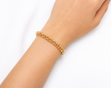 18k Gold Twirl Link Bracelet