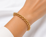 18k Gold Twirl Link Bracelet