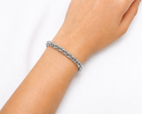 Sterling Silver Twirl Link Bracelet