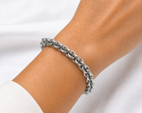 Sterling Silver Twirl Link Bracelet