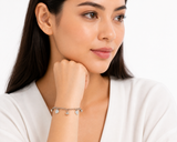 Sterling Silver Sphere Heart Bracelet