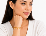 18k Gold Sphere Heart Bracelet