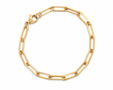 18k Gold Paper Clip Bracelet