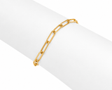 18k Gold Paper Clip Bracelet