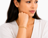 18k Gold Paper Clip Bracelet