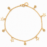18k Gold Star Light Anklet