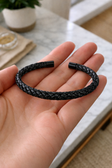 Black Titanium Cuff Bracelet