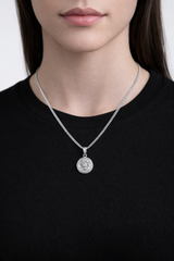 Sterling Silver Medusa Pendant Chain Necklace