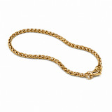 3mm 18K Gold Wheat Bracelet