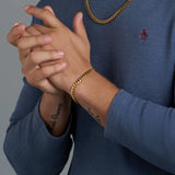 5mm 18k Gold Cuban Link Bracelet