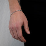 3mm Sterling Silver Figaro Bracelet