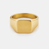 18K Gold Square Signet Ring