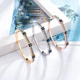 Lux Black Onyx Diamond Bangle