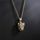 18k Gold Diamond Black Panther Pendant