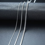 Sterling Silver Box Chain Necklace