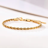 18k Gold Rope Bracelet