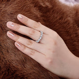 18kt White Gold Diamond Heart Filled Love Ring