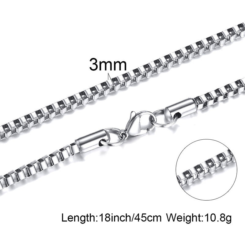 Sterling Silver Box Chain Necklace