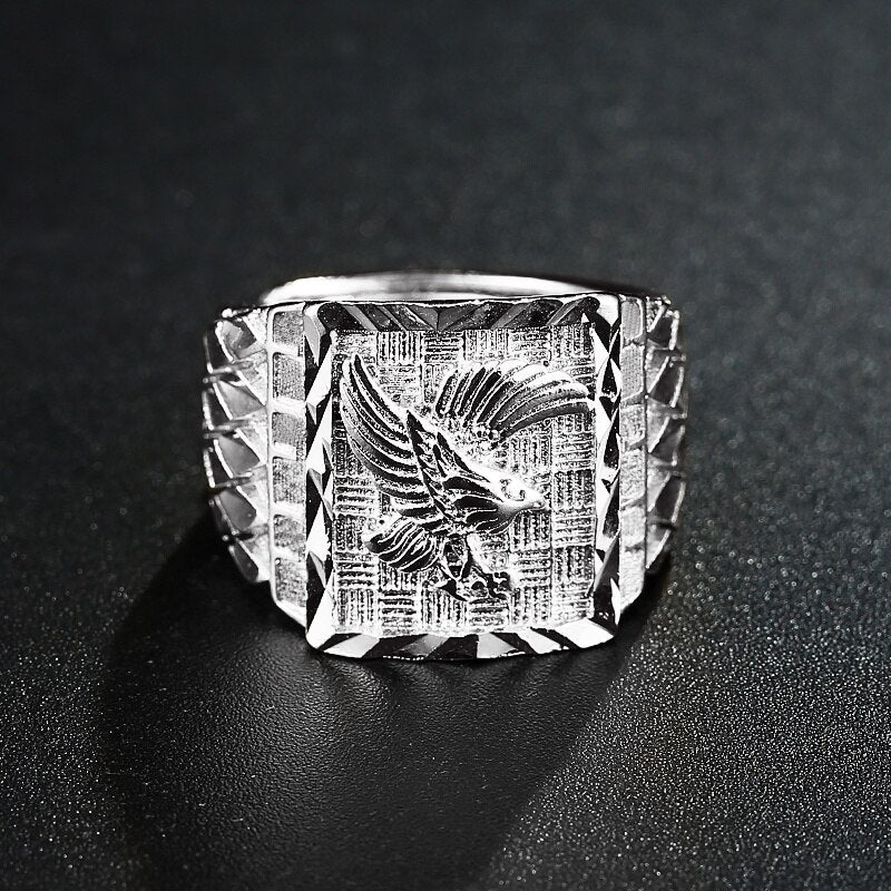 18k Gold / Sterling Silver King Eagle Ring