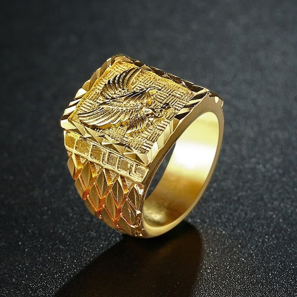 18k Gold / Sterling Silver King Eagle Ring