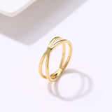 Double Rounded Sphere Ring