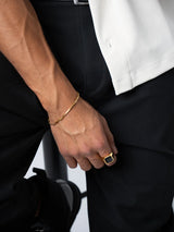 18K Gold Black Onyx Ring